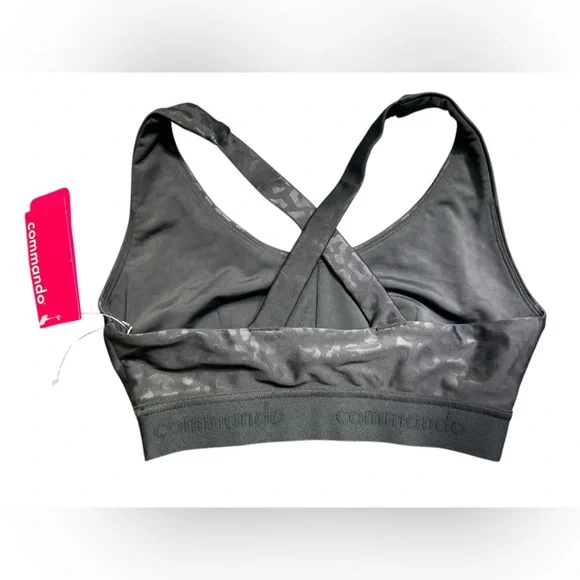 COMMANDO black panther run wild strappy active cross back bralette size XSNWT